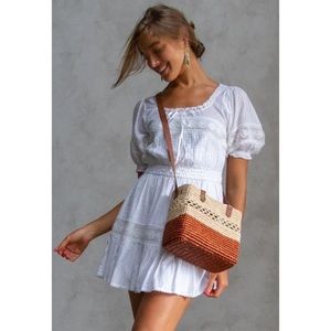 NEW LOVESHACKFANCY Britta Dress in Antique White - Size XL